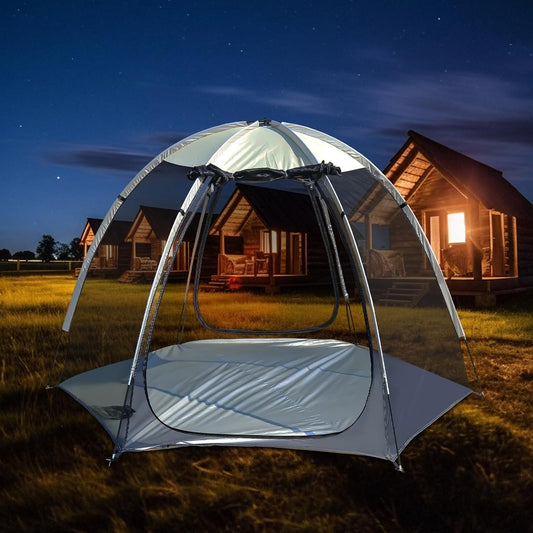 540-Degree Panoramic Pop-Up Gazebo – Transparent Outdoor Camping Screen House & Tent
