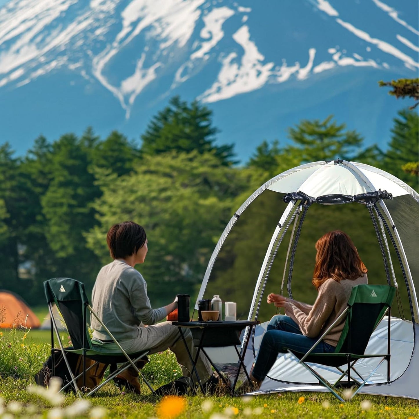 540-Degree Panoramic Pop-Up Gazebo – Transparent Outdoor Camping Screen House & Tent