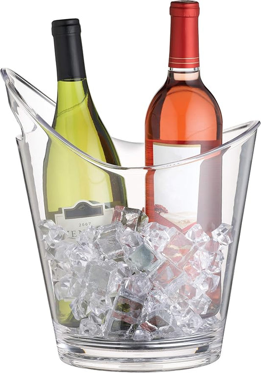 Crystal Clear 2-Bottle Wine & Champagne Cooler, 4L Capacity