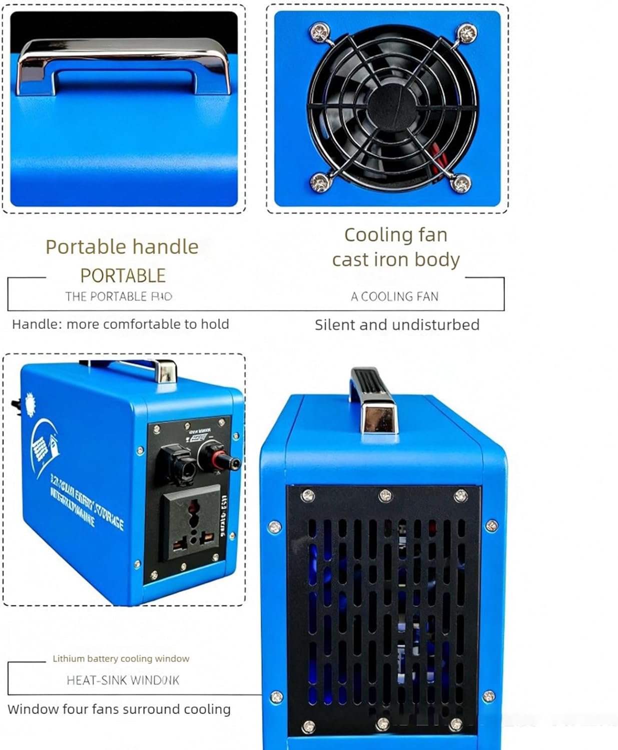 300W Portable Power Station – 220V Metal Battery Energy Storage for Outdoor Camping & Home Backup
