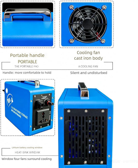 300W Portable Power Station – 220V Metal Battery Energy Storage for Outdoor Camping & Home Backup